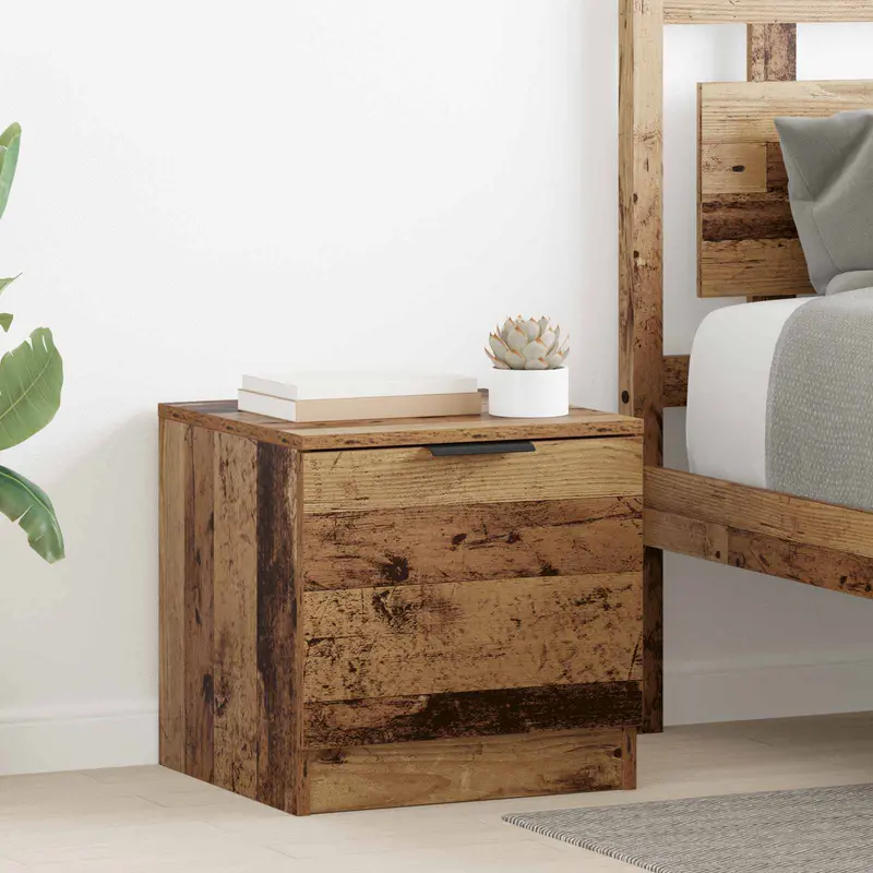 Mueble cama con cajón 2 pcs Madera vieja 40 x 39 x 40cm