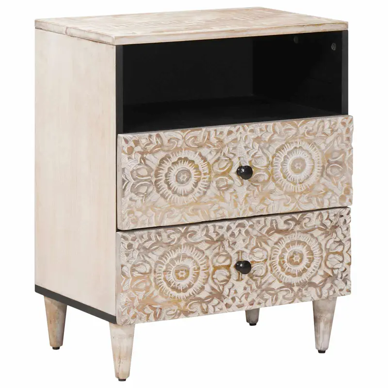 Mueble cama con cajón 50 x 33 x 60 cm Madera de mango maciza