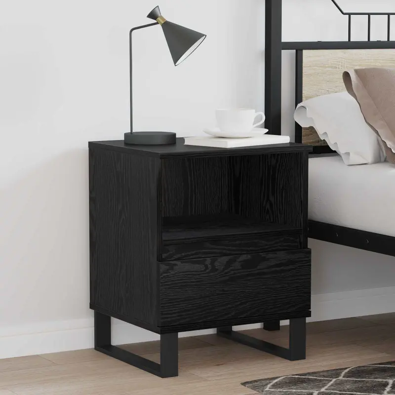 Mueble cama Roble Negro 40 x 35 x 50 cm Madera de ingeniería
