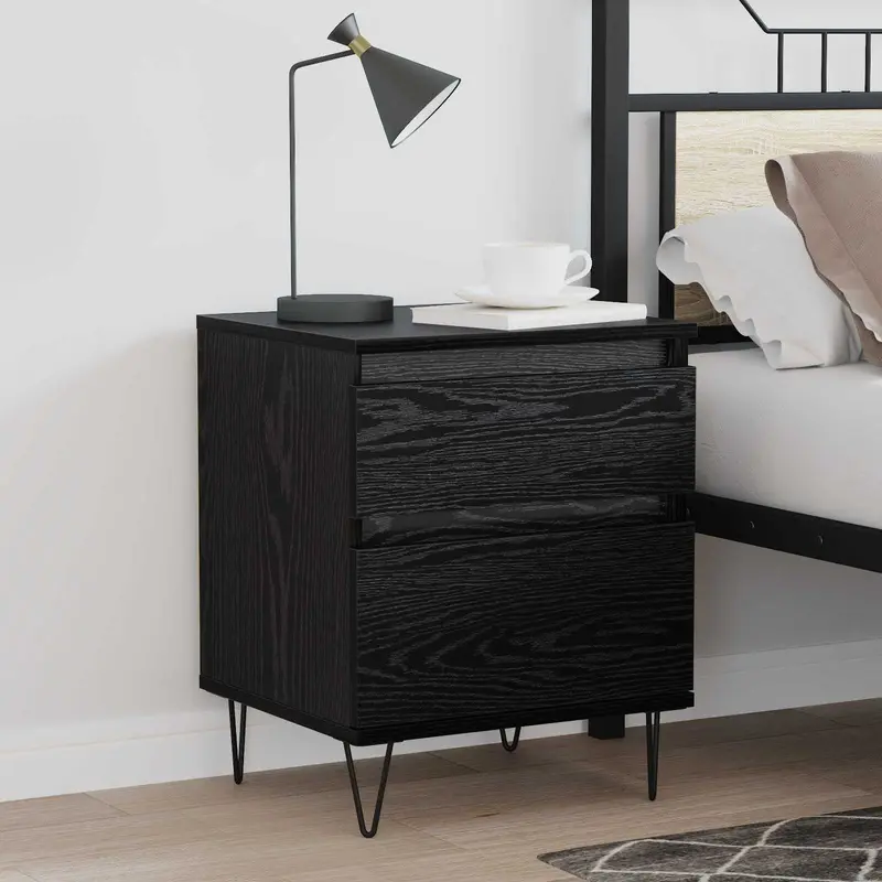 Mueble cama Roble Negro 40 x 35 x 50 cm Madera de ingeniería