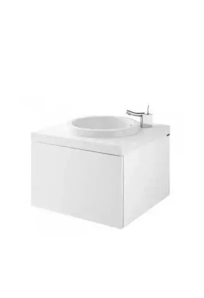 Mueble con Encimera para Lavabo 90 cm MDF Blanco Unisan