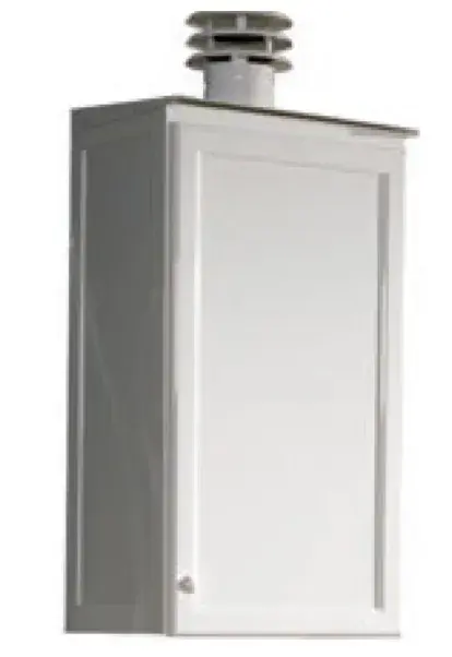 Mueble cubre calentador de aluminio y madera con puerta sin deflector de Aquore