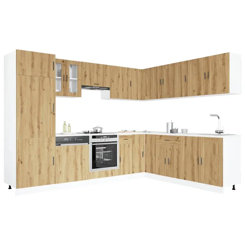 Mueble de cocina Porto 14 piezas artesanal roble