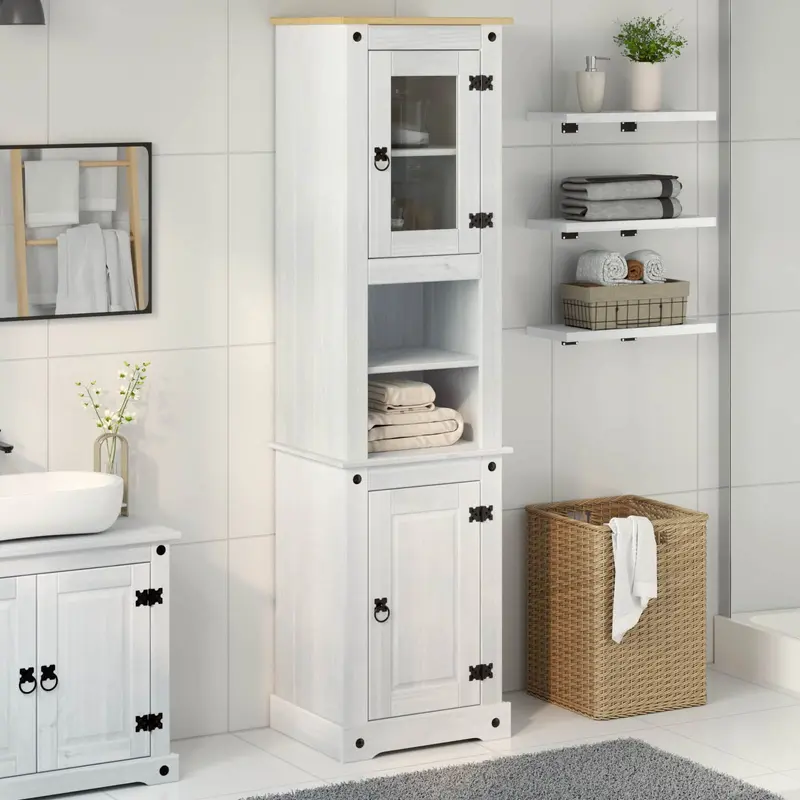 Mueble de Cuarto de Baño 50 x 40 x 185 cm Madera de pino macizo