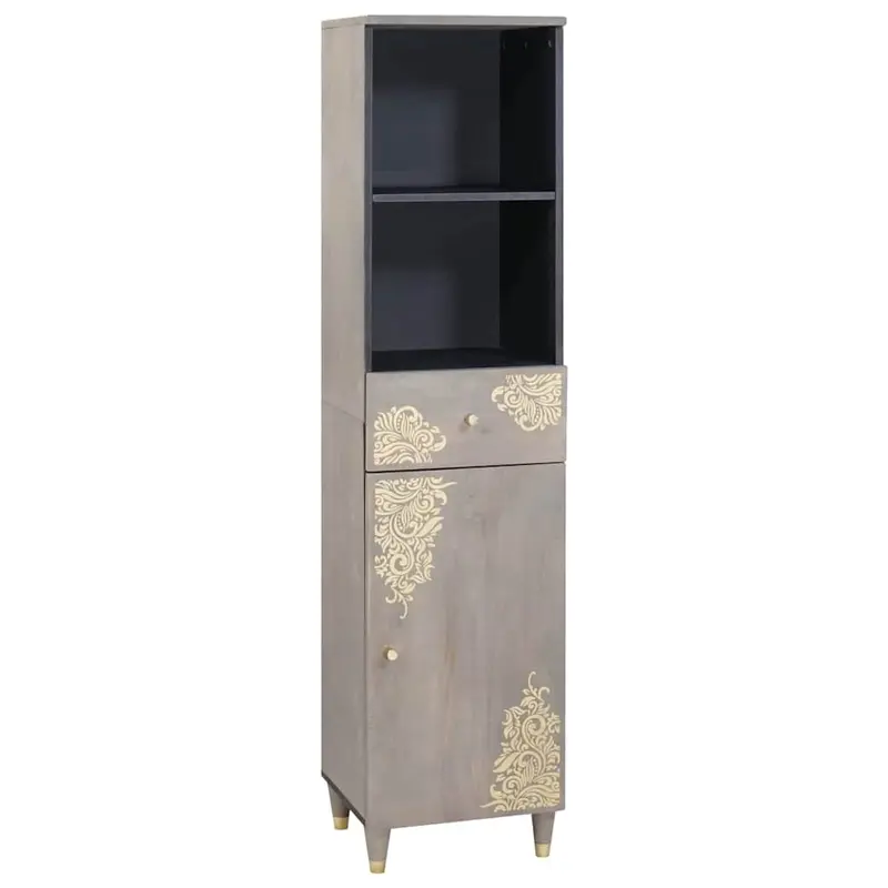 Mueble de Cuarto de Baño con cajón Gris 38 x 33 x 160 cm