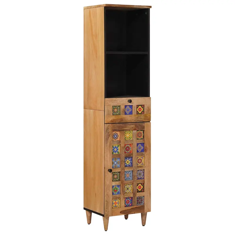 Mueble de Cuarto de Baño con cajón Natural 38 x 33 x 160 cm