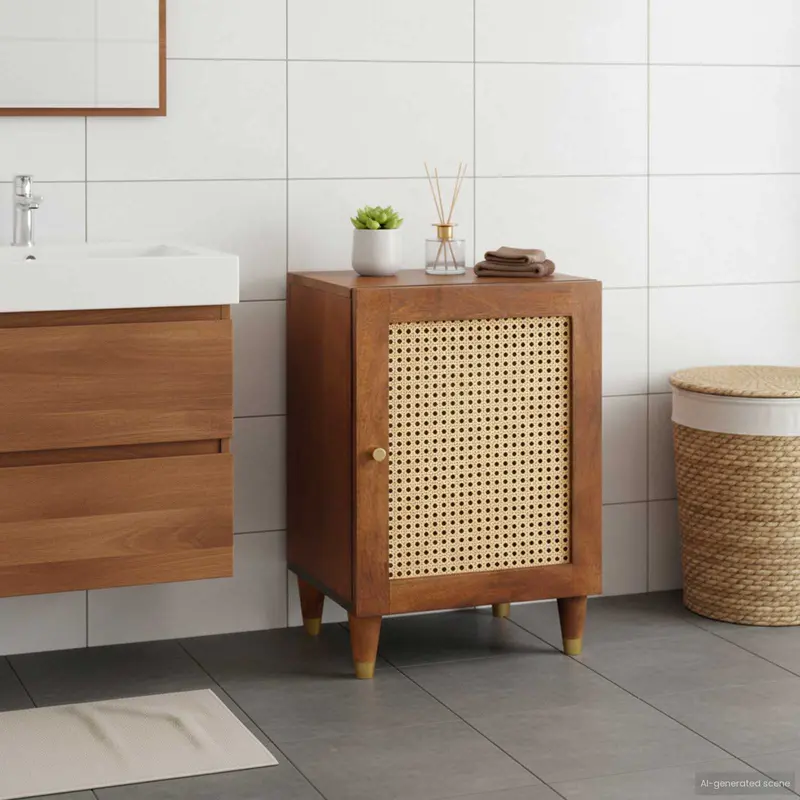 Mueble de Cuarto de Baño con estante Marrón 38 x 33,5 x 58 cm