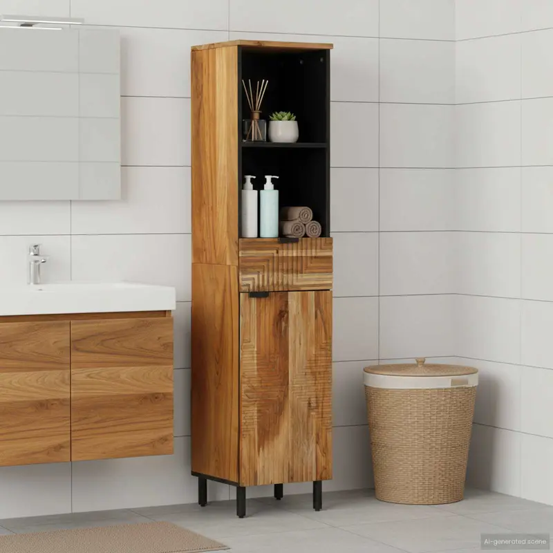 Mueble de Cuarto de Baño Marrón 38 x 33 x 160 cm