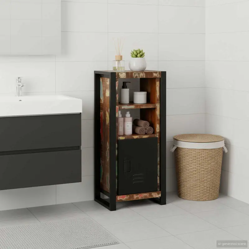 Mueble de Cuarto de Baño Marrón Madera sólida recuperada