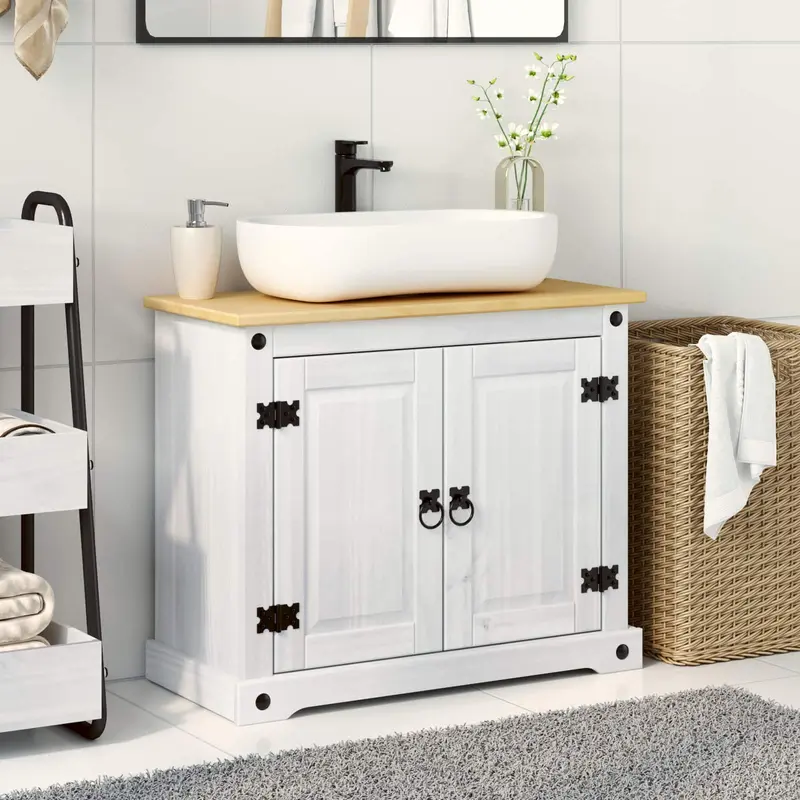 Mueble de lavabo 73 x 33 x 60 cm Madera de pino macizo