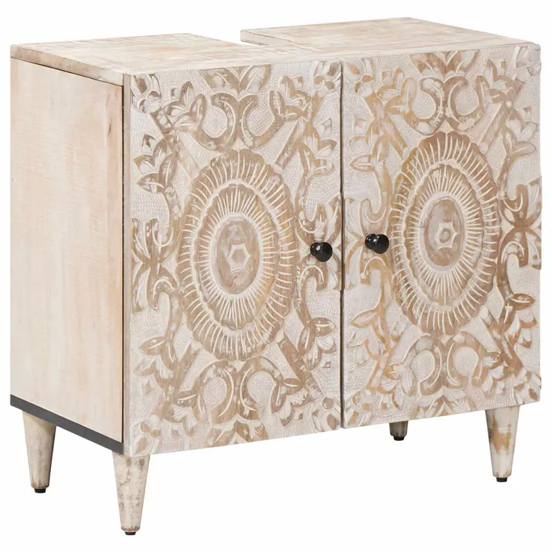 Mueble de lavabo para baño con almacenamiento 62 x 33 x 58 cm