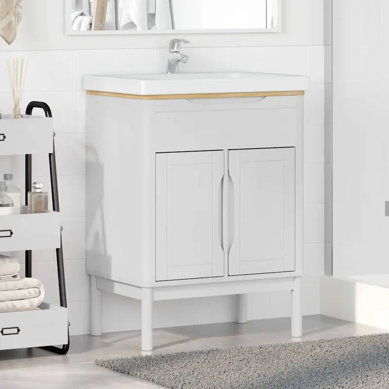 Mueble de lavabo para baño con estante FLORO 60 x 40 x 80 cm