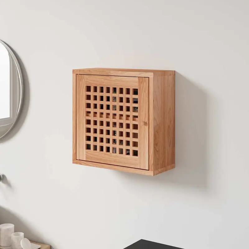 Mueble de pared madera maciza nogal 42x18x42 cm