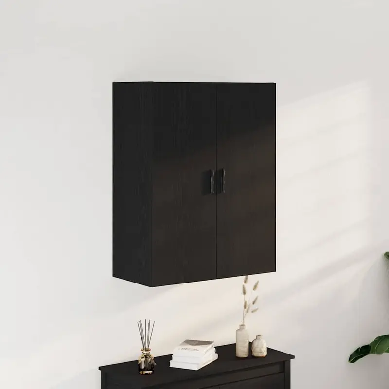 Mueble de pared Roble Negro 69,5 x 34 x 180 cm