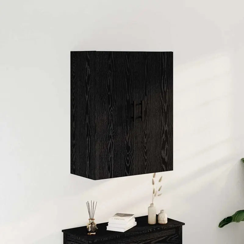 Mueble de pared Roble Negro 69,5 x 34 x 90 cm
