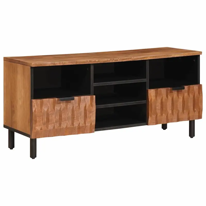 Mueble de TV Acabado de Acacia Marrón 100 x 33 x 46 cm