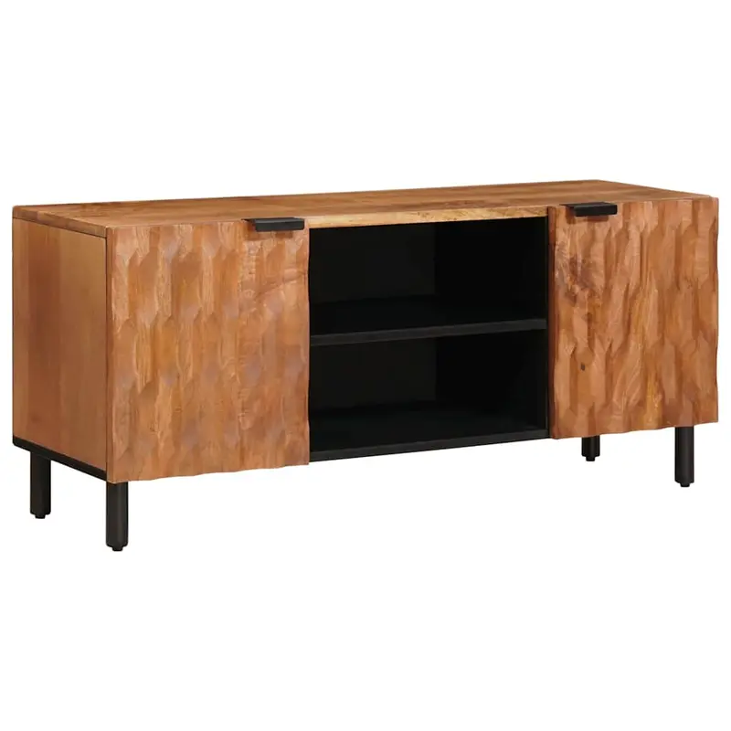Mueble de TV Acabado de Acacia Marrón 105 x 33 x 46 cm