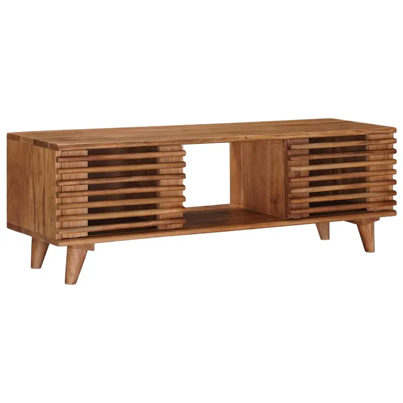 Mueble de TV con almacenamiento Natural 105 x 30 x 35 cm