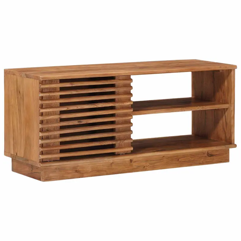 Mueble de TV con almacenamiento Natural 90 x 30 x 40 cm