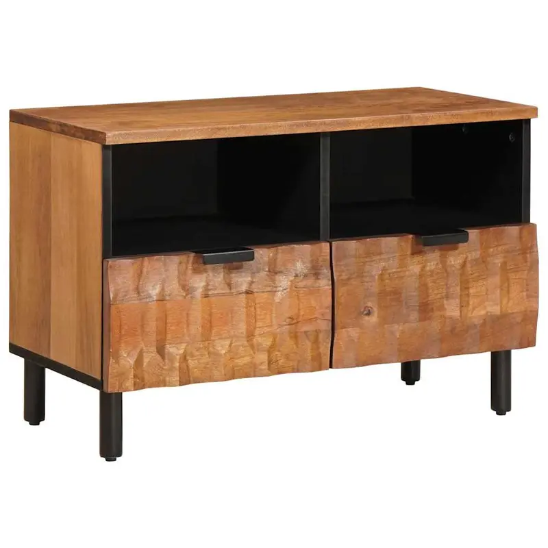 Mueble de TV con cajón Acabado de Acacia Marrón 70 x 33 x 46 cm