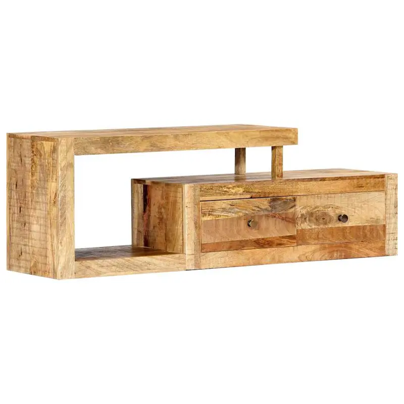 Mueble de TV de madera maciza de mango 120x30x40 cm