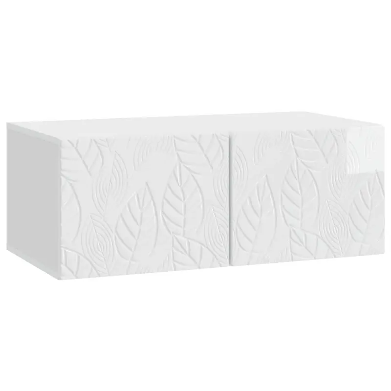Mueble de TV de pared 59,5 x 31 cm Blanco Brillante