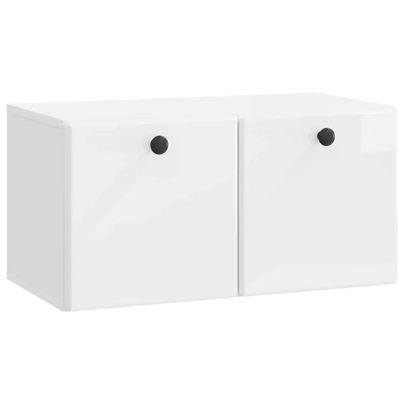 Mueble de TV de pared 59,5 x 31 x 30 cm Blanco Brillante
