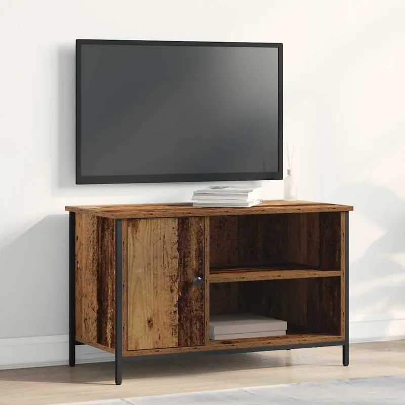 Mueble de TV Madera envejecida 80 x 40 x 50 cm