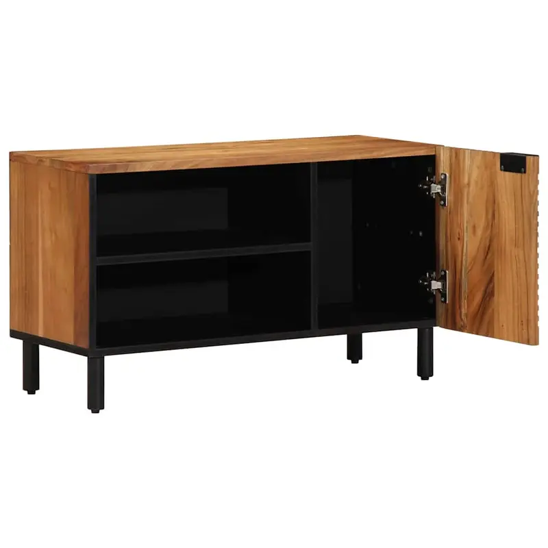 Mueble de TV Marrón 80 x 33 x 46 cm Madera de mango maciza