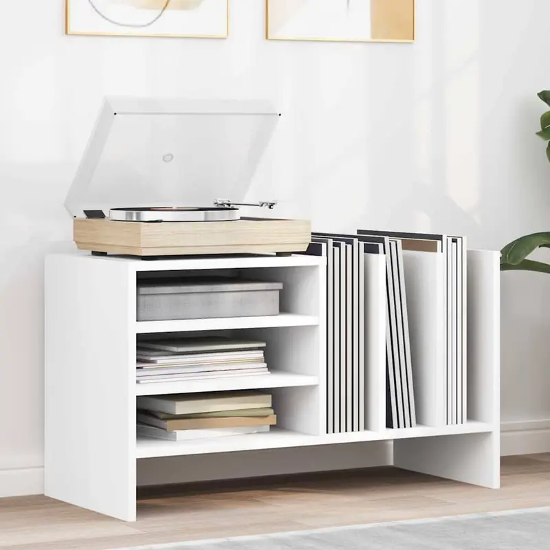 Mueble para discos de vinilo con estante 78.5 x 35 x 45 cm