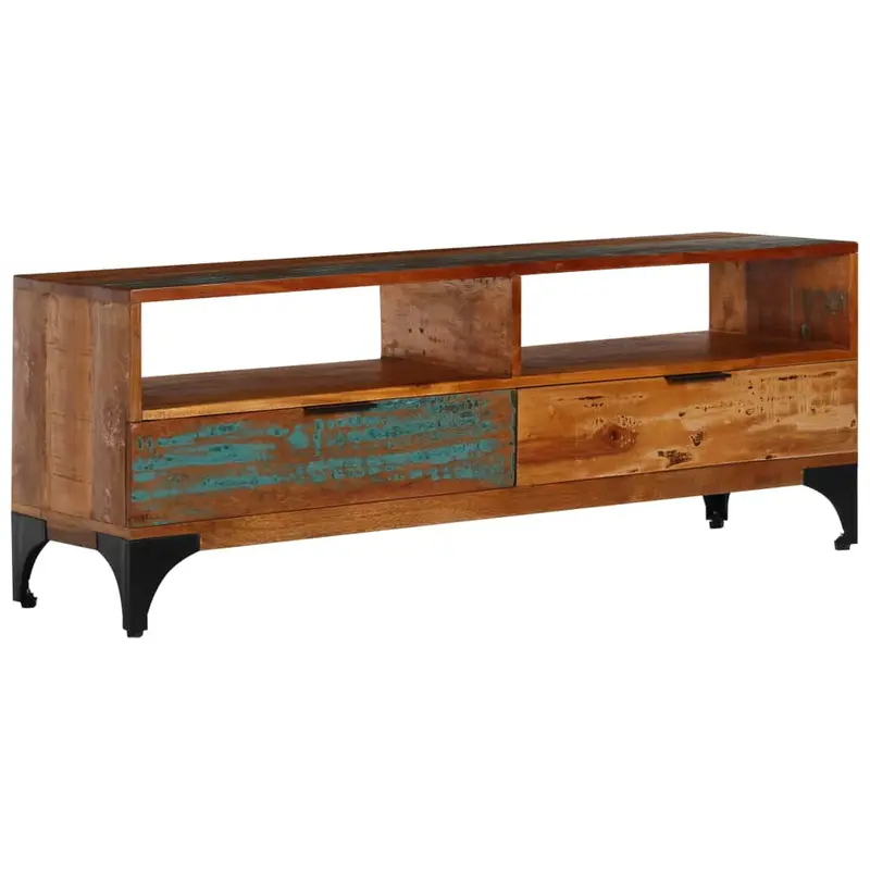 Mueble para TV cm madera maciza reciclada 118x35x45