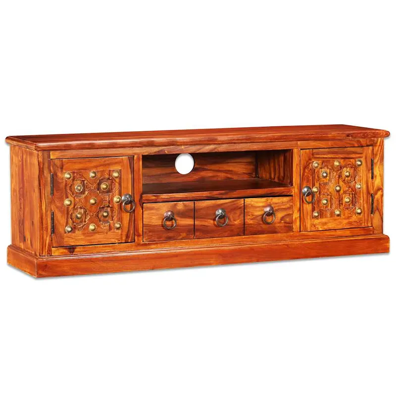 Mueble para TV madera maciza de acacia 120x30x40 cm