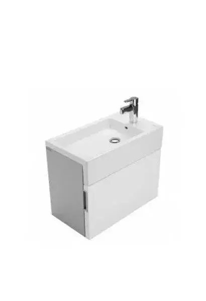 Mueble suspendido de baño 63 cm MDF blanco Flat Unisan
