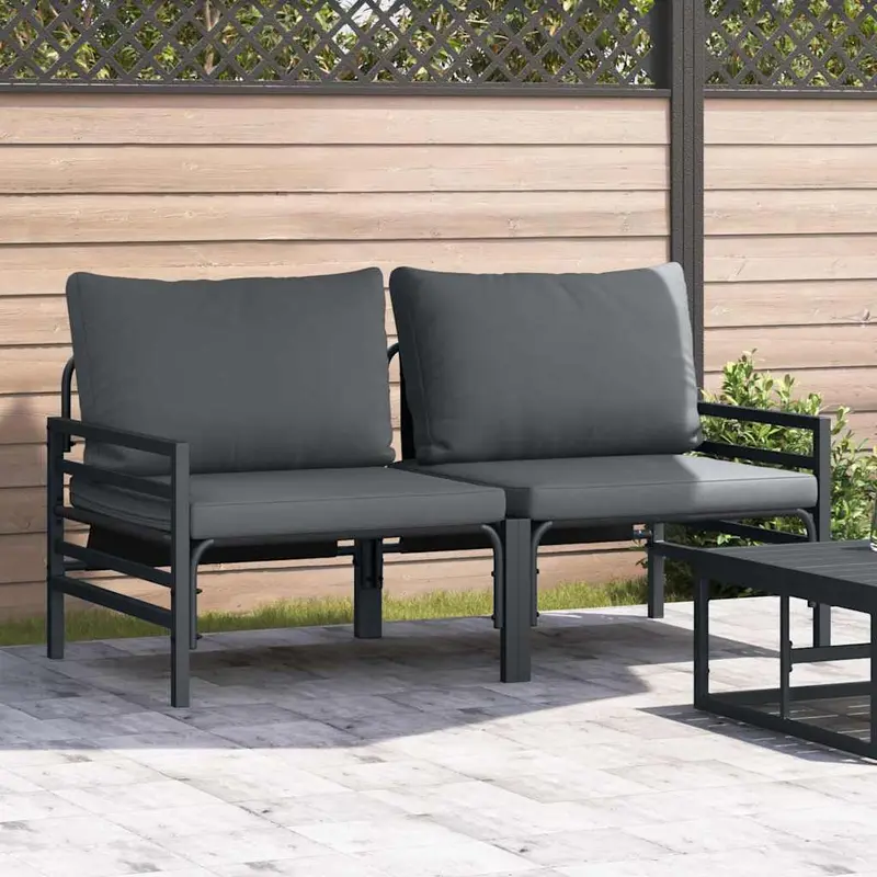 Muebles de Exterior 2 Pieza Antracita 80 x 80 x 71 cm Acero