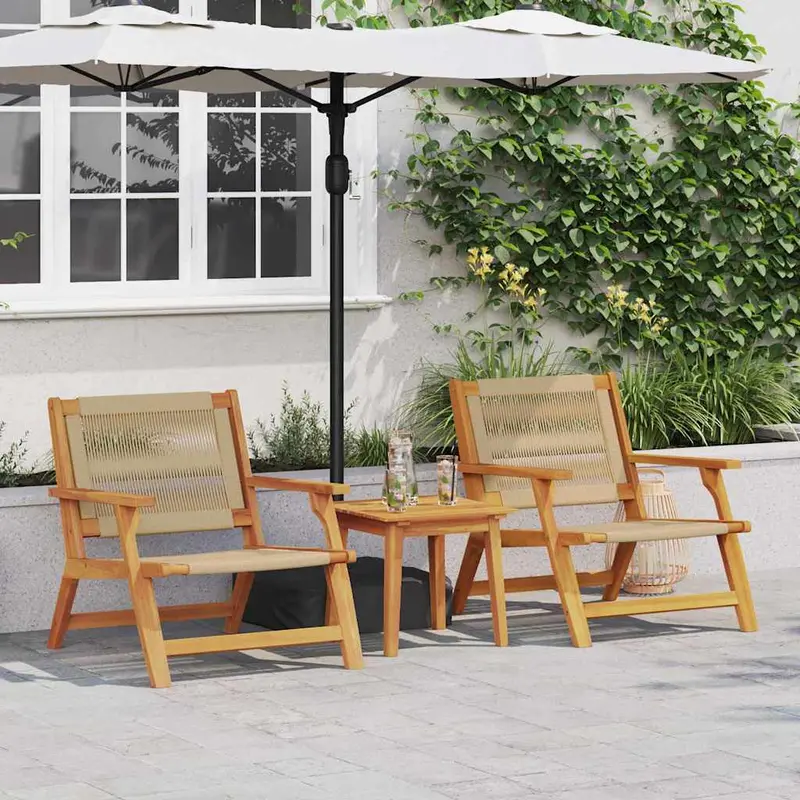 Muebles de jardín 2 pcs Beige 67 x 76 x 73 cm