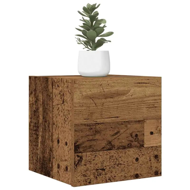 Muebles de pared para TV 2 uds madera envejecida 30,5x30x30 cm