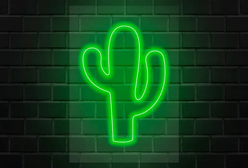 Neón Flex LED Cactus Verde
