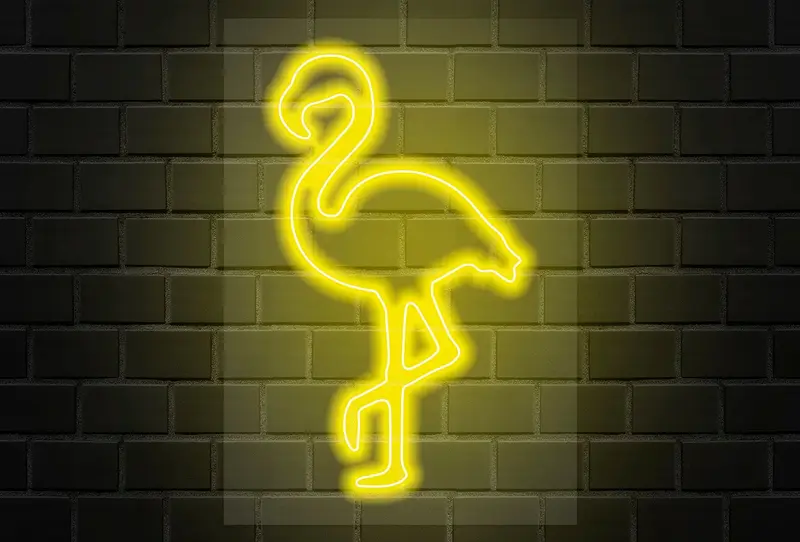 Neón Flex LED Flamenco Amarillo
