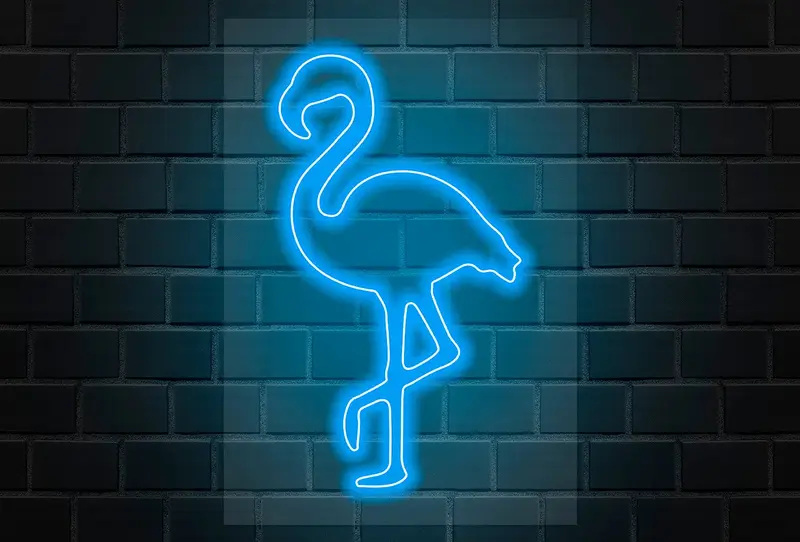 Neón Flex LED Flamenco Azul