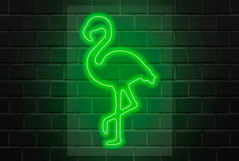Neón Flex LED Flamenco Verde