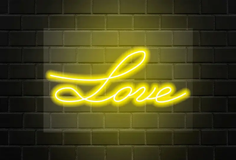 Neón Flex LED Love Amarillo