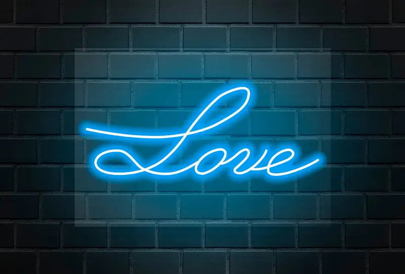 Neón Flex LED Love Azul