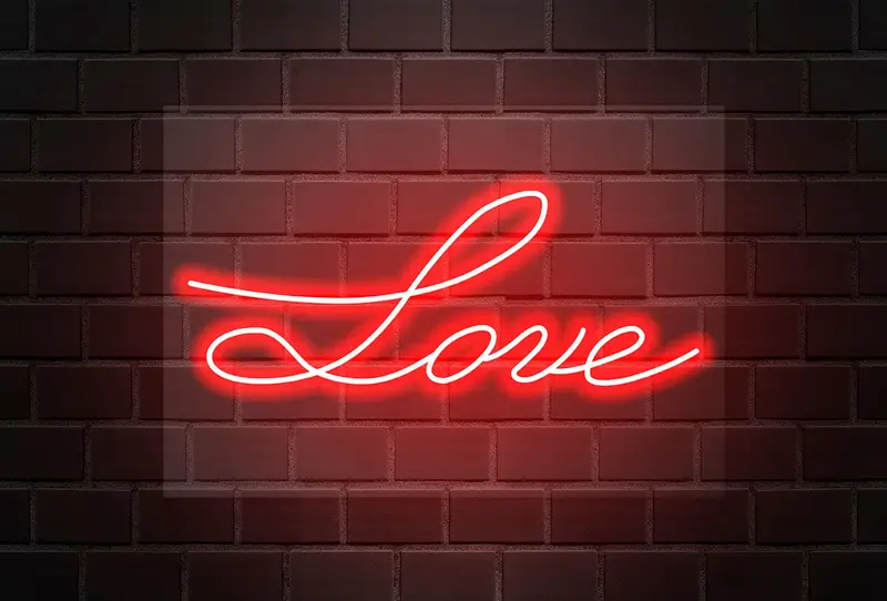 Neón Flex LED Love Rojo