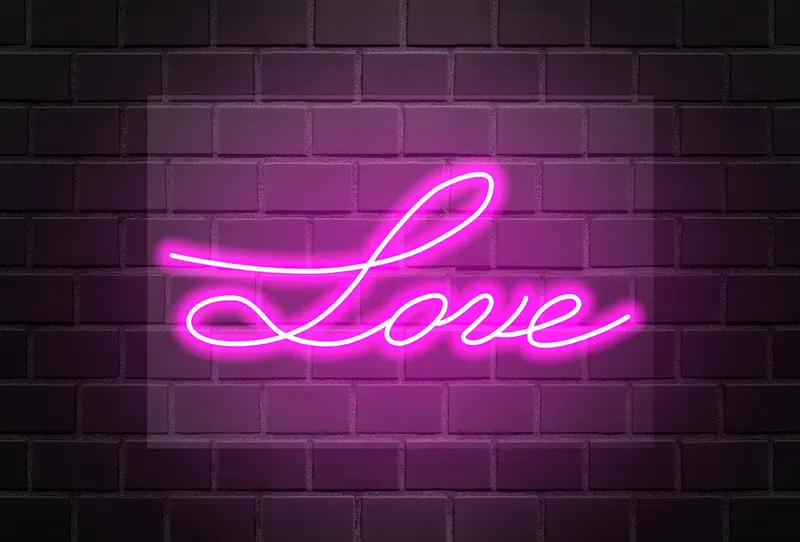 Neón Flex LED Love Rosa