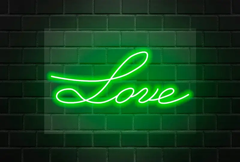 Neón Flex LED Love Verde