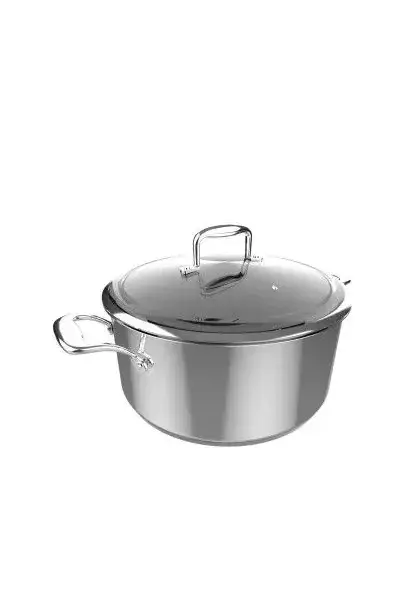 Olla con mango hecha de acero inoxidable y revestimiento antiadherente tamaño a elección polka classy de Cecotec