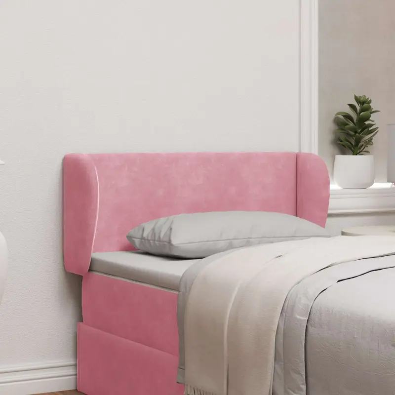 Oreja de cabecero Rosa 40 x 23 x 6 cm Terciopelo