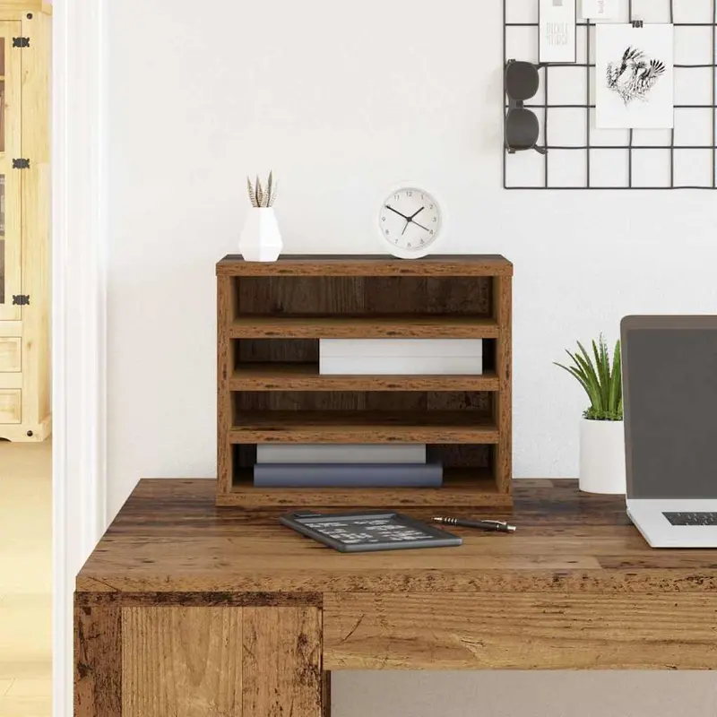 Organizador de Escritorio Madera vieja 36 x 26 x 29,5 cm