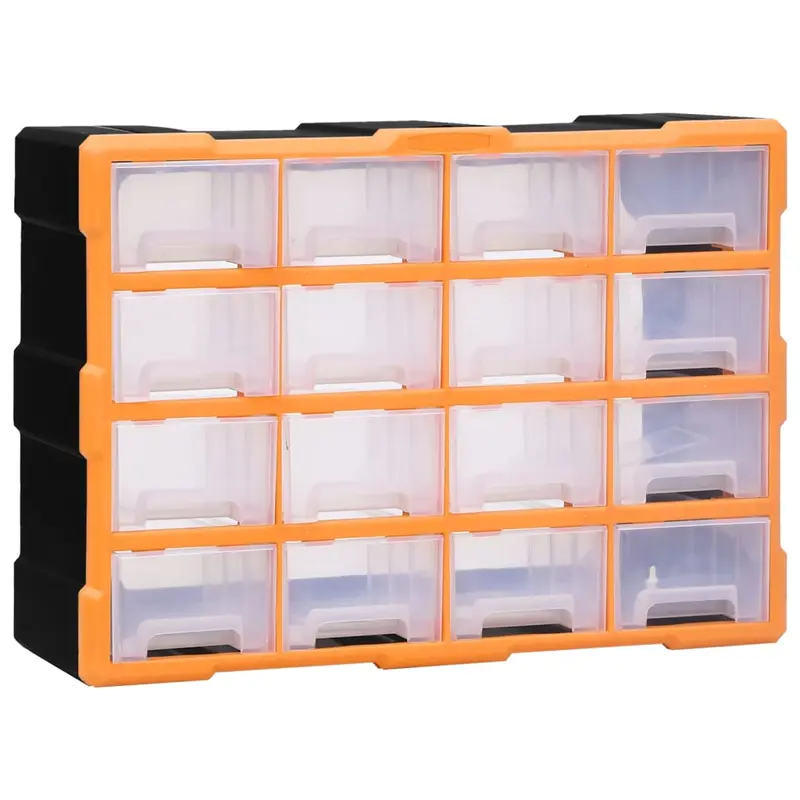 Organizador multicajones con 16 cajones medianos 52x16x37 cm
