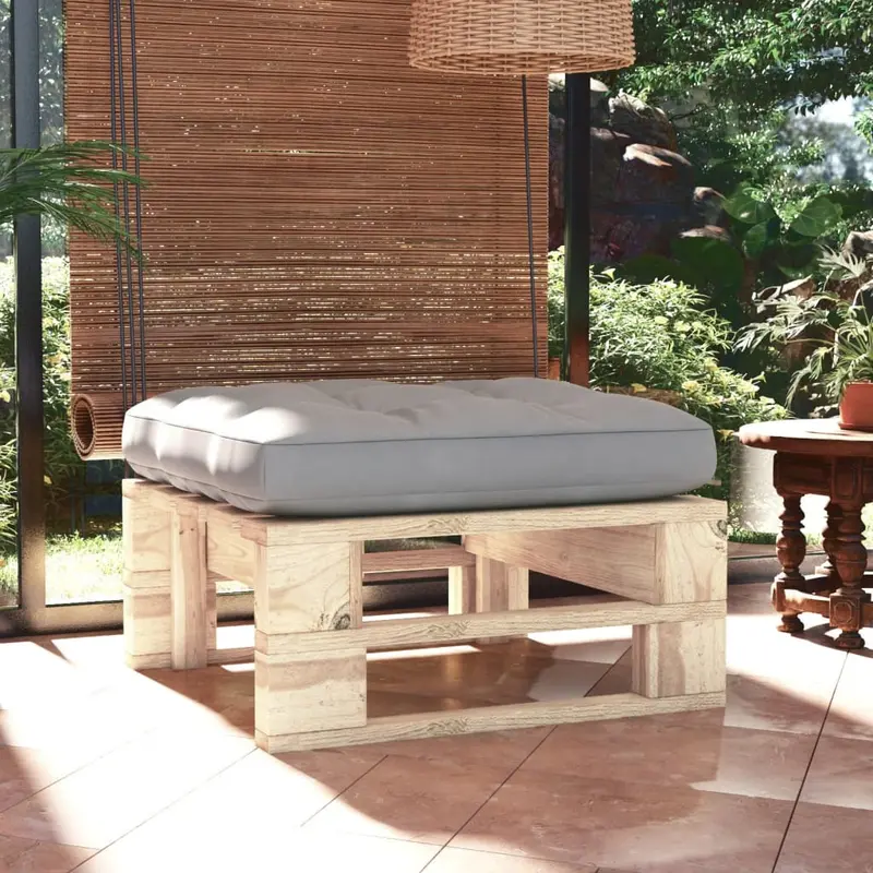 Otomana de jardín de palets madera de pino impregnada